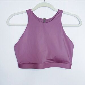 Andie Swim Mauve High Neck Bikini Top The Luzon
